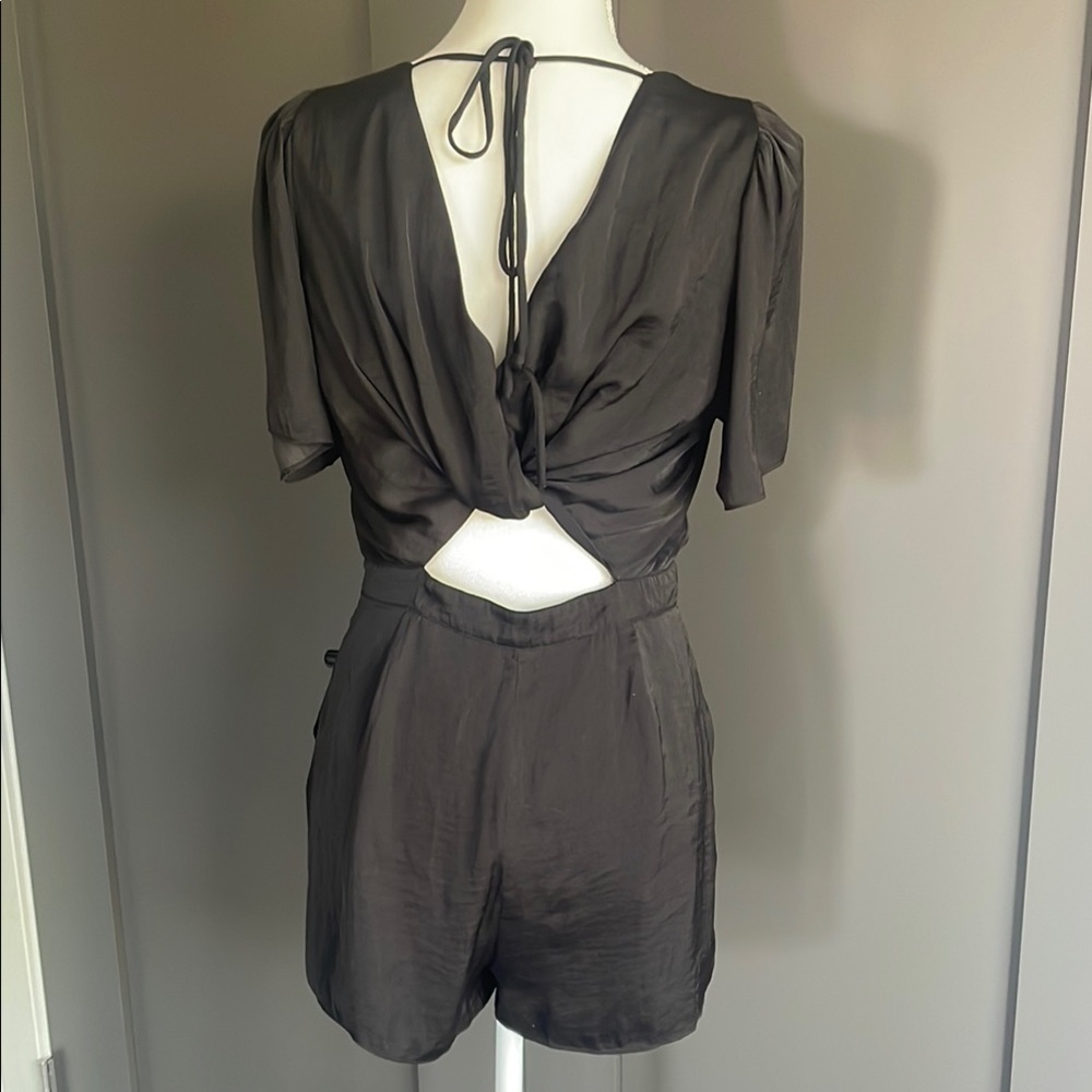 Naked Zebra  Black Cutout Romper